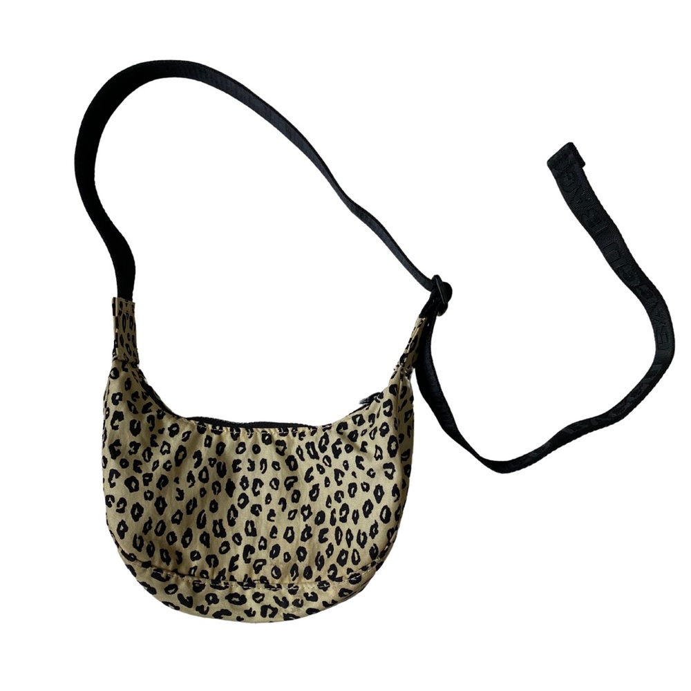 BAGGU mini crescent nylon shoulder bag cheetah